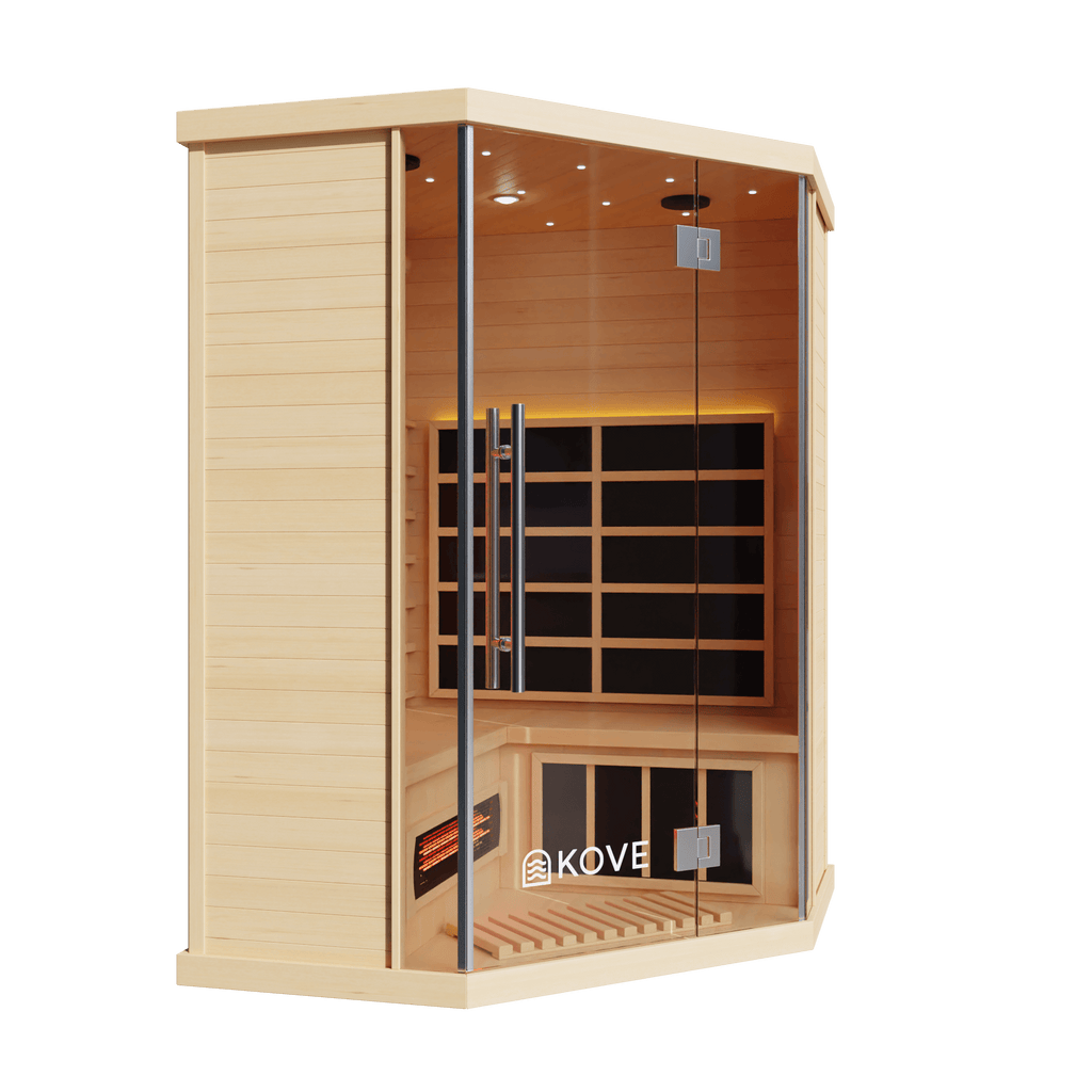 KOVE Corner Full Spectrum Infrared Sauna – Luxury 3–4 Person Sauna