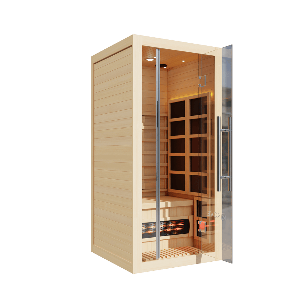 KOVE Full Spectrum Infrared Sauna – Luxury 1 Person Home Sauna