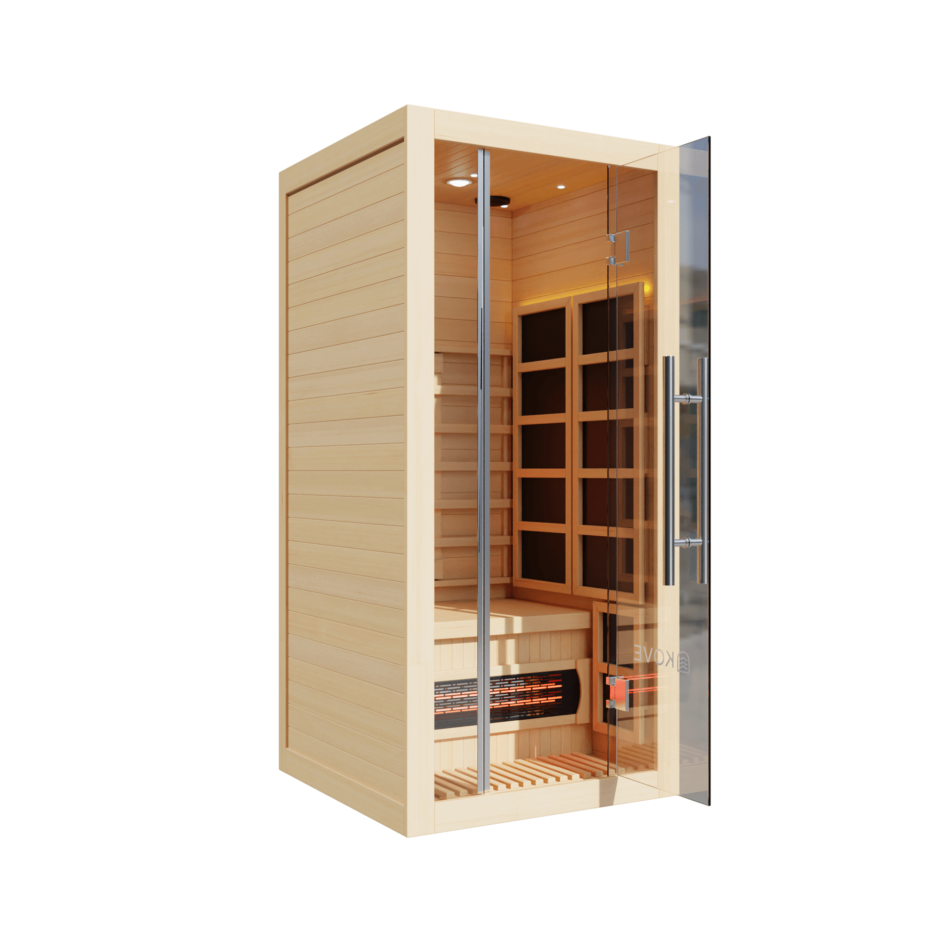 KOVE Full Spectrum Infrared Sauna – Luxury 1 Person Home Sauna