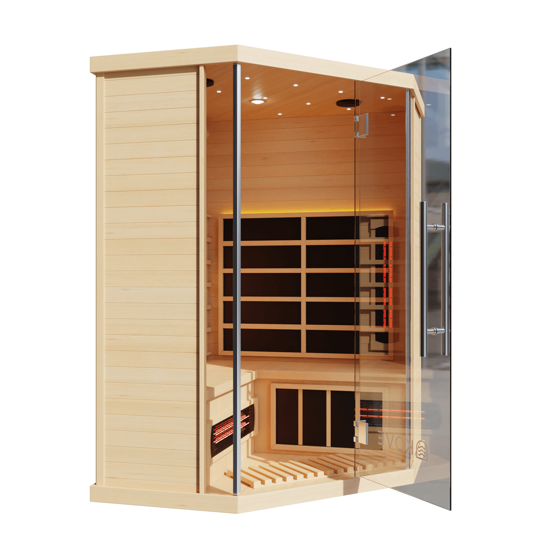 KOVE Corner Full Spectrum Infrared Sauna – Luxury 3–4 Person Sauna