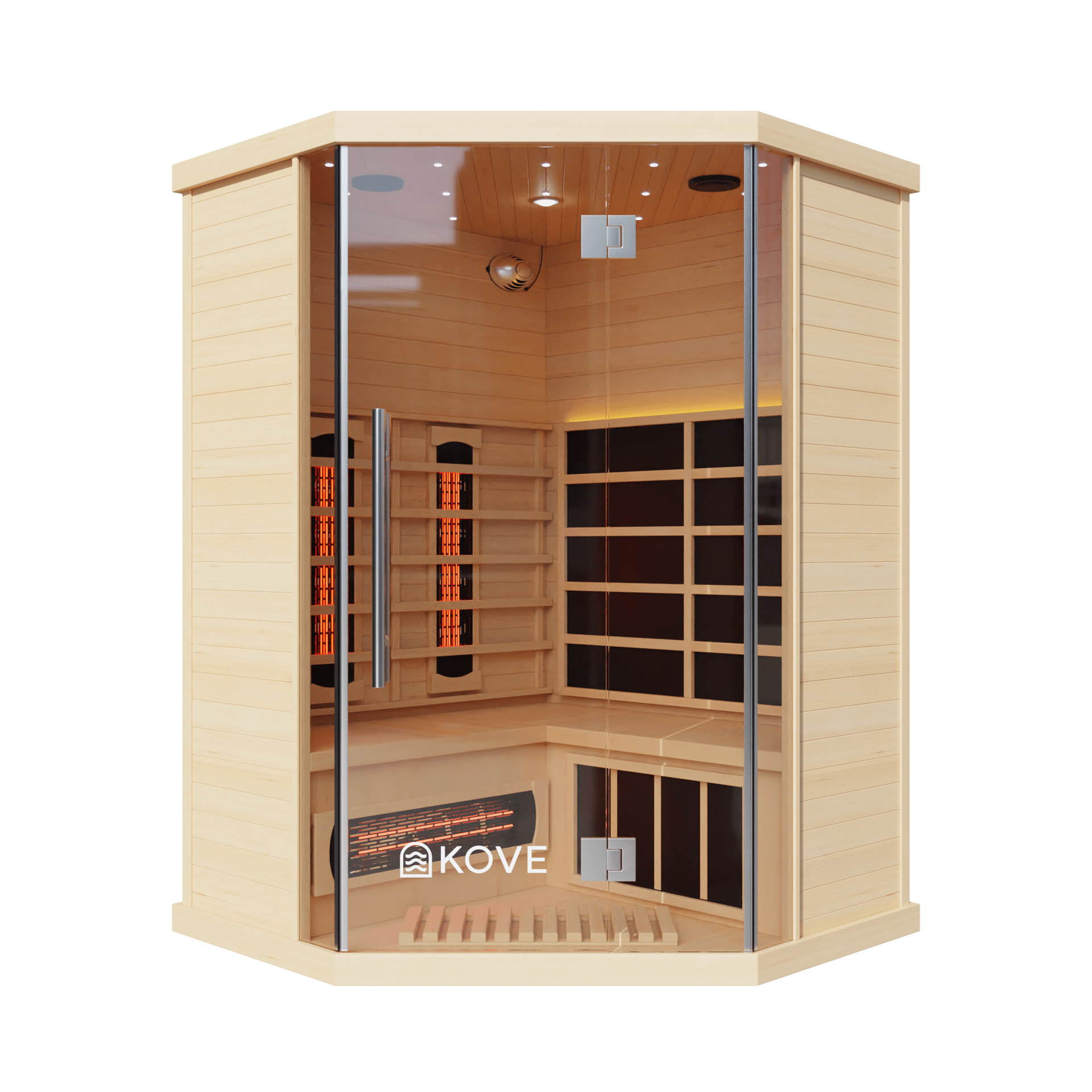 KOVE Corner Full Spectrum Infrared Sauna – Luxury 3–4 Person Sauna