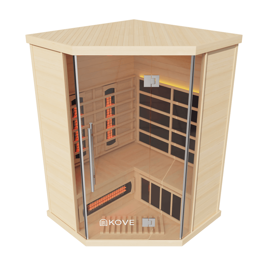 KOVE Corner Full Spectrum Infrared Sauna – Luxury 3–4 Person Sauna