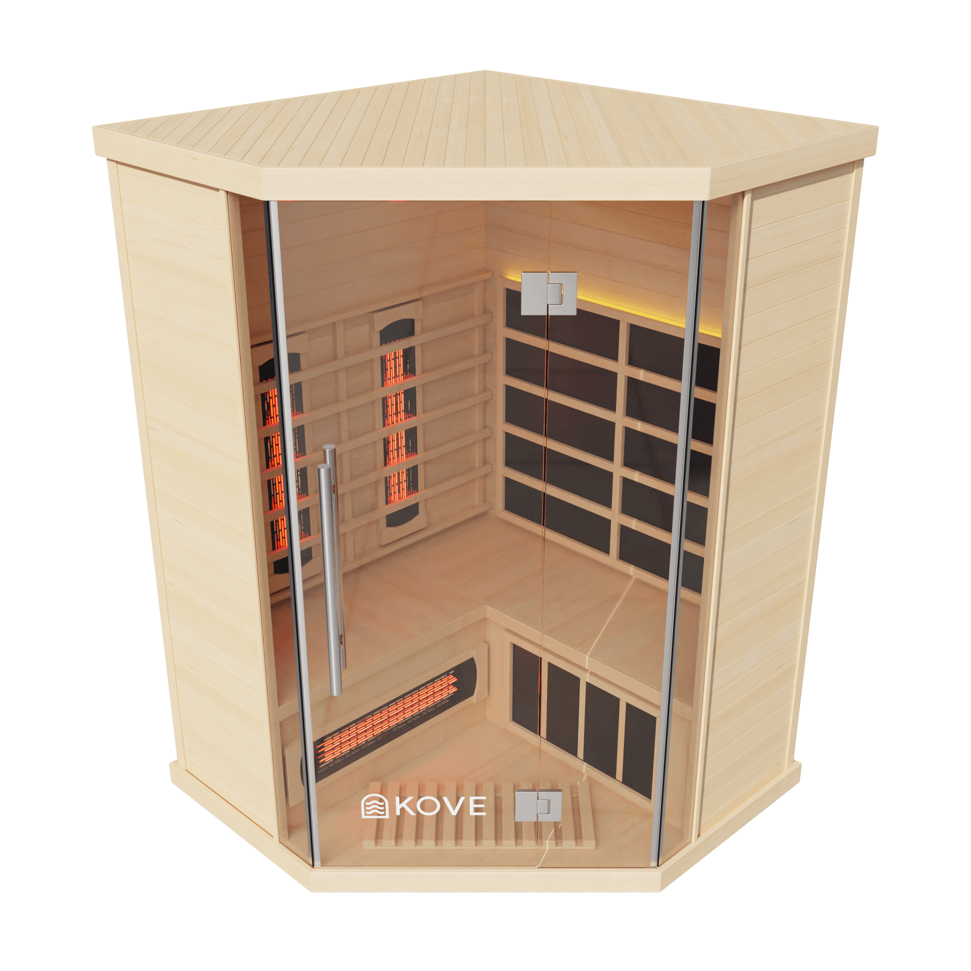 KOVE Corner Full Spectrum Infrared Sauna – Luxury 3–4 Person Sauna