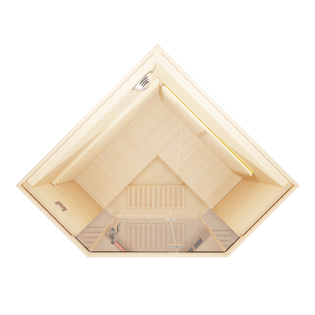 KOVE Corner Full Spectrum Infrared Sauna – Luxury 3–4 Person Sauna
