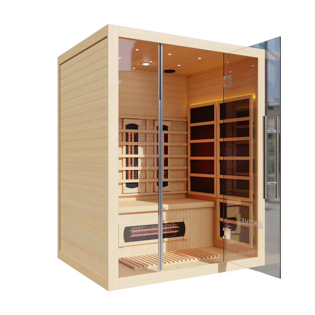 KOVE Full Spectrum Infrared Sauna – Luxury 3 Person Sauna