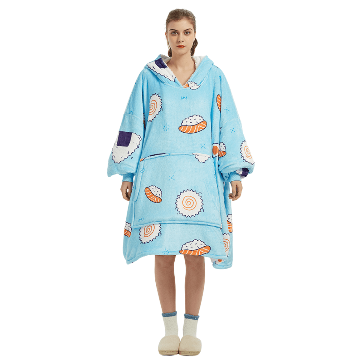 Snooze Therapy Oversized Plush Blanket Hoodie for Ultimate Comfort & Warmth