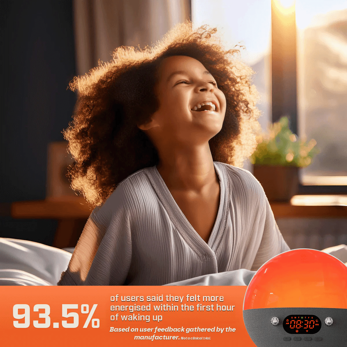 Smart Wake Up Alarm Clock Pro with Sunrise Simulation