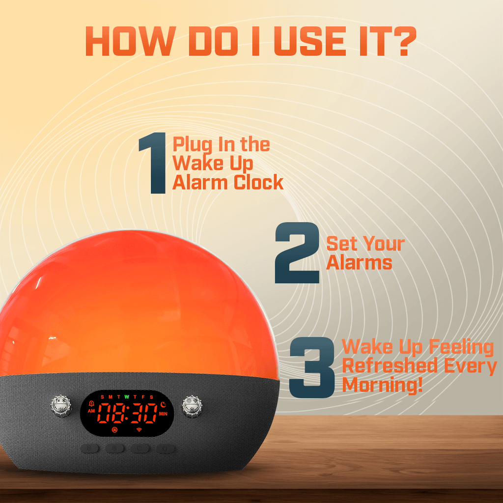 Smart Wake Up Alarm Clock Pro with Sunrise Simulation