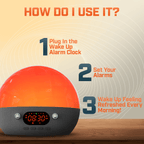 Smart Wake Up Alarm Clock Pro with Sunrise Simulation