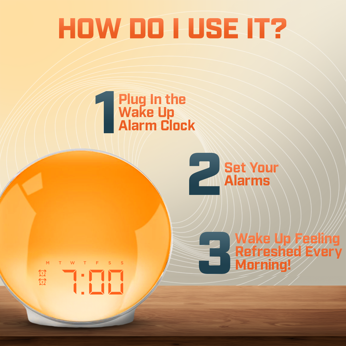 Snooze Therapy Smart Wake Up Alarm Clock with Sunrise Sleep Technology
