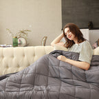 SnugCraft Weighted Blanket – Stress Relief Quilt for Anxiety & Better Sleep