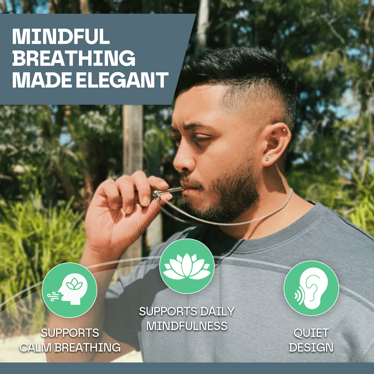 Mindful Breathing Necklace for Stress Relief - Breathlace