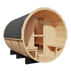 KOVE Outdoor Barrel Sauna – 5–6 Person Luxury Garden Sauna with 6kW Heater