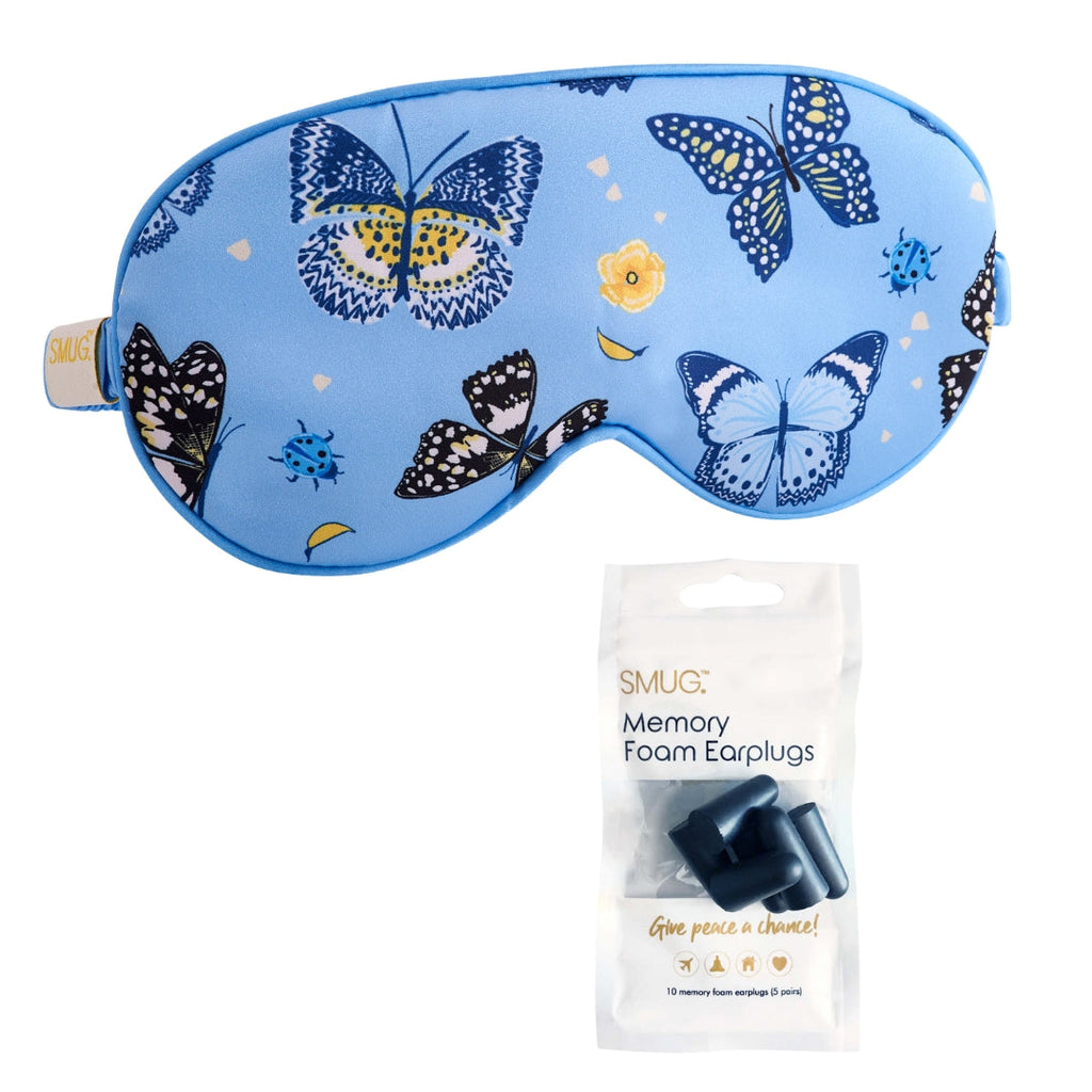 Luxury Satin Sleep Mask – Butterflies Print