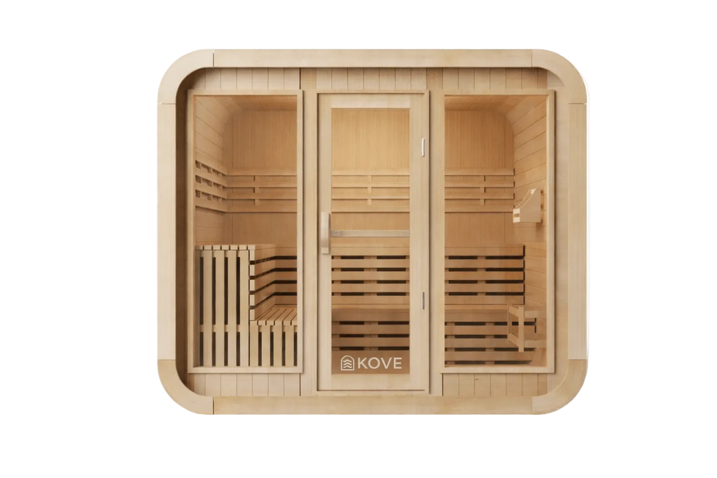 KOVE Cube Sauna – 5–6 Person Premium Outdoor Sauna with 8kW Heater