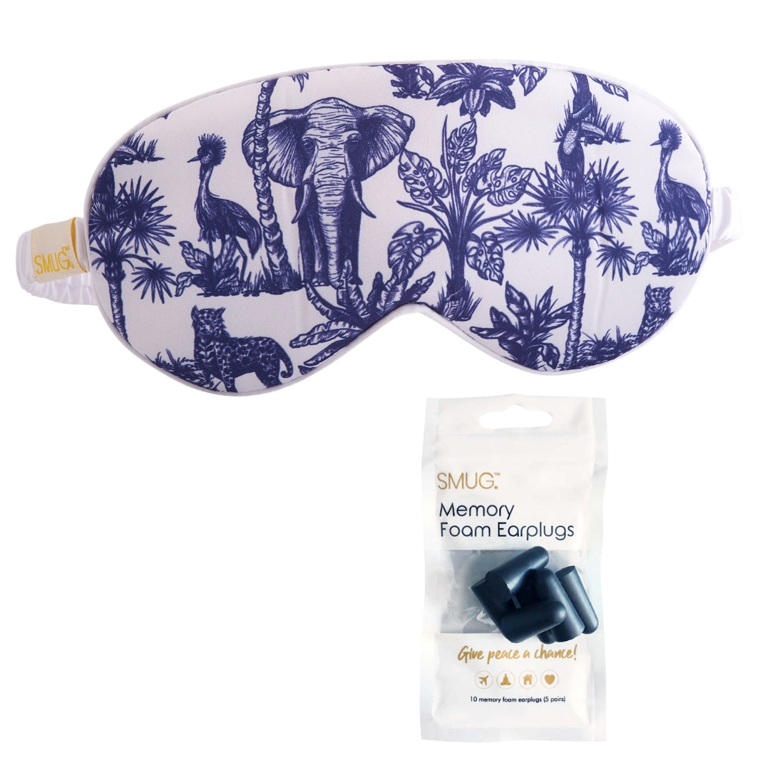 Luxury Satin Sleep Mask – Elephant Print