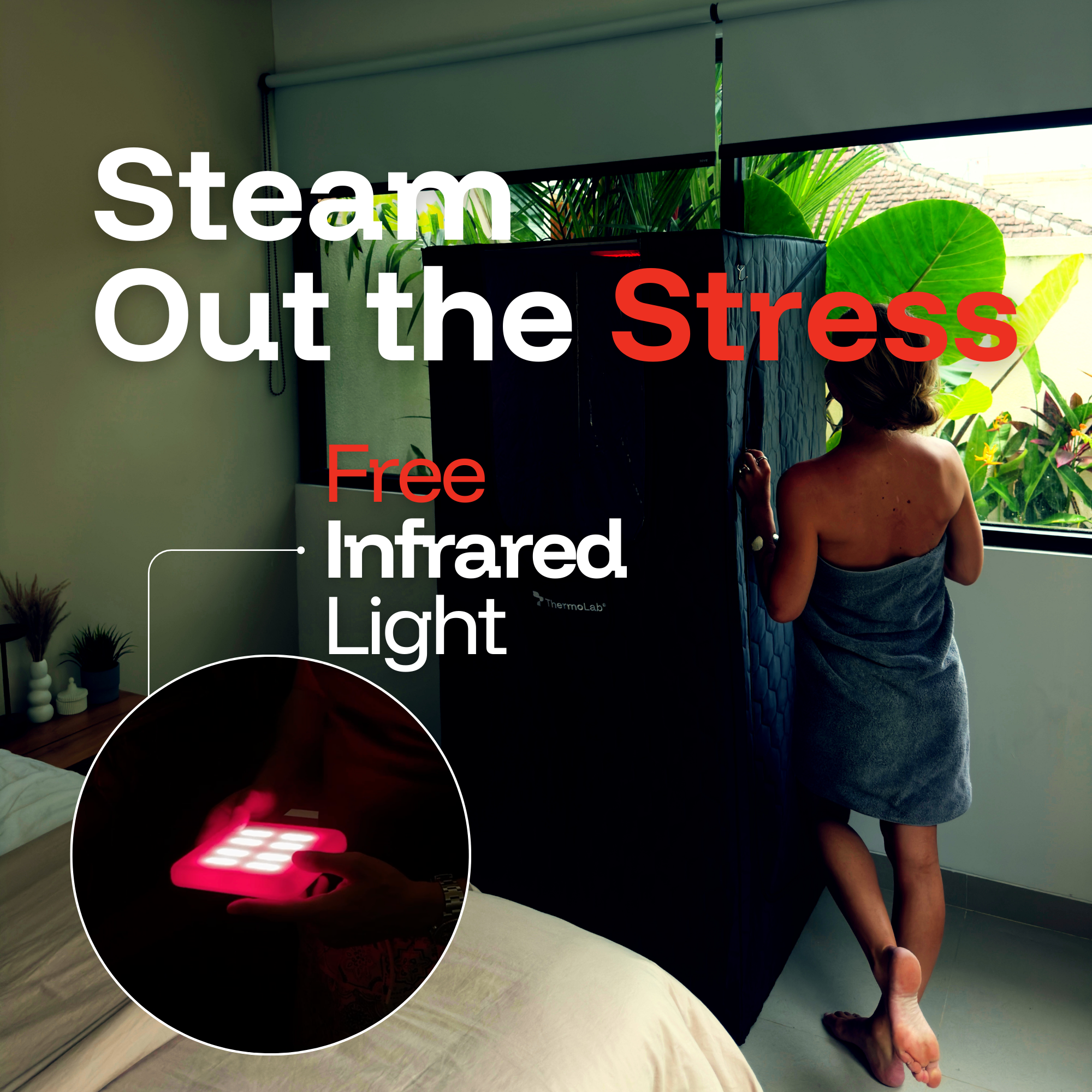 ThermoLab AuraCore™  6FT Pro Portable Home Steam Sauna