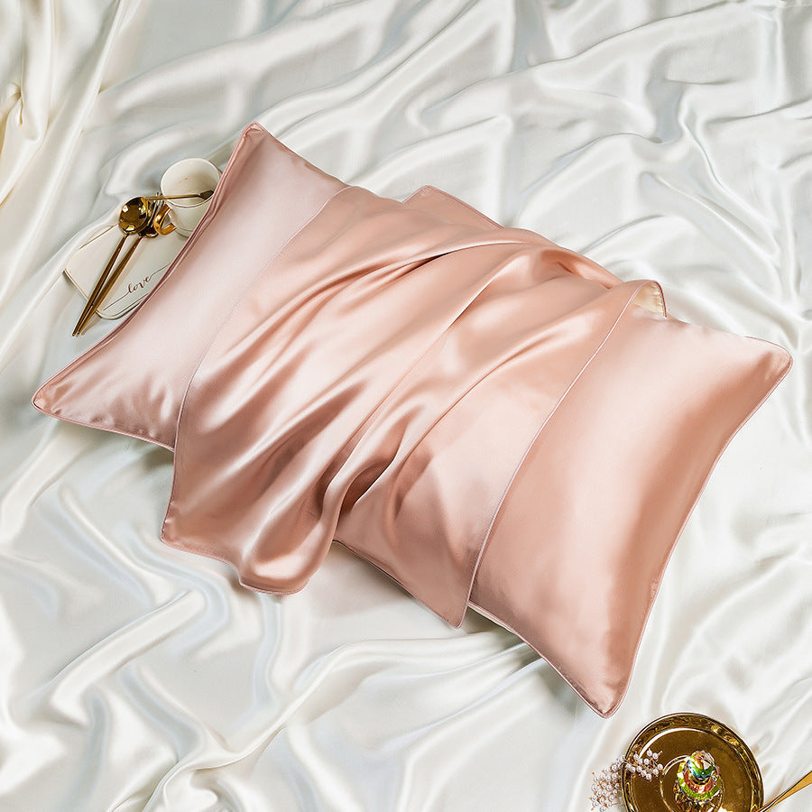 SleepNest Silk Pillowcase – One Pair, Solid Color