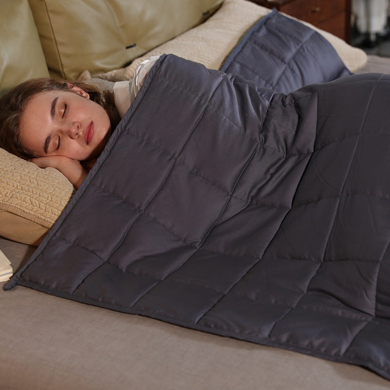 QuiltAura Gravity Weighted Pure Cotton Blanket – Relaxing Household Blanket