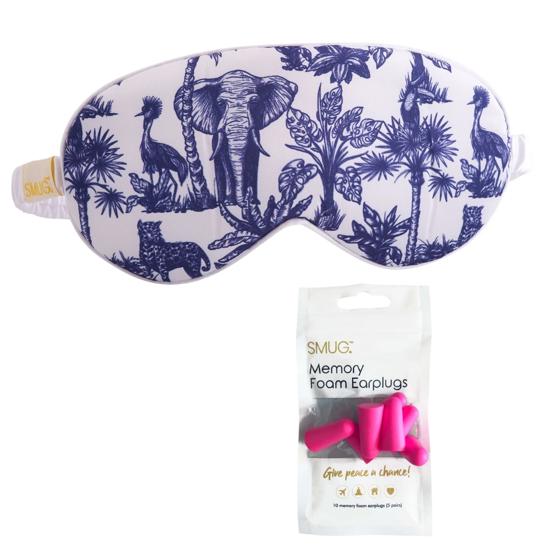 Luxury Satin Sleep Mask – Elephant Print