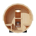 KOVE Outdoor Barrel Sauna – 1–2 Person Compact Garden Sauna with 4.5kW Heater