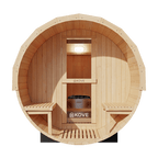 KOVE Outdoor Barrel Sauna – 1–2 Person Compact Garden Sauna with 4.5kW Heater