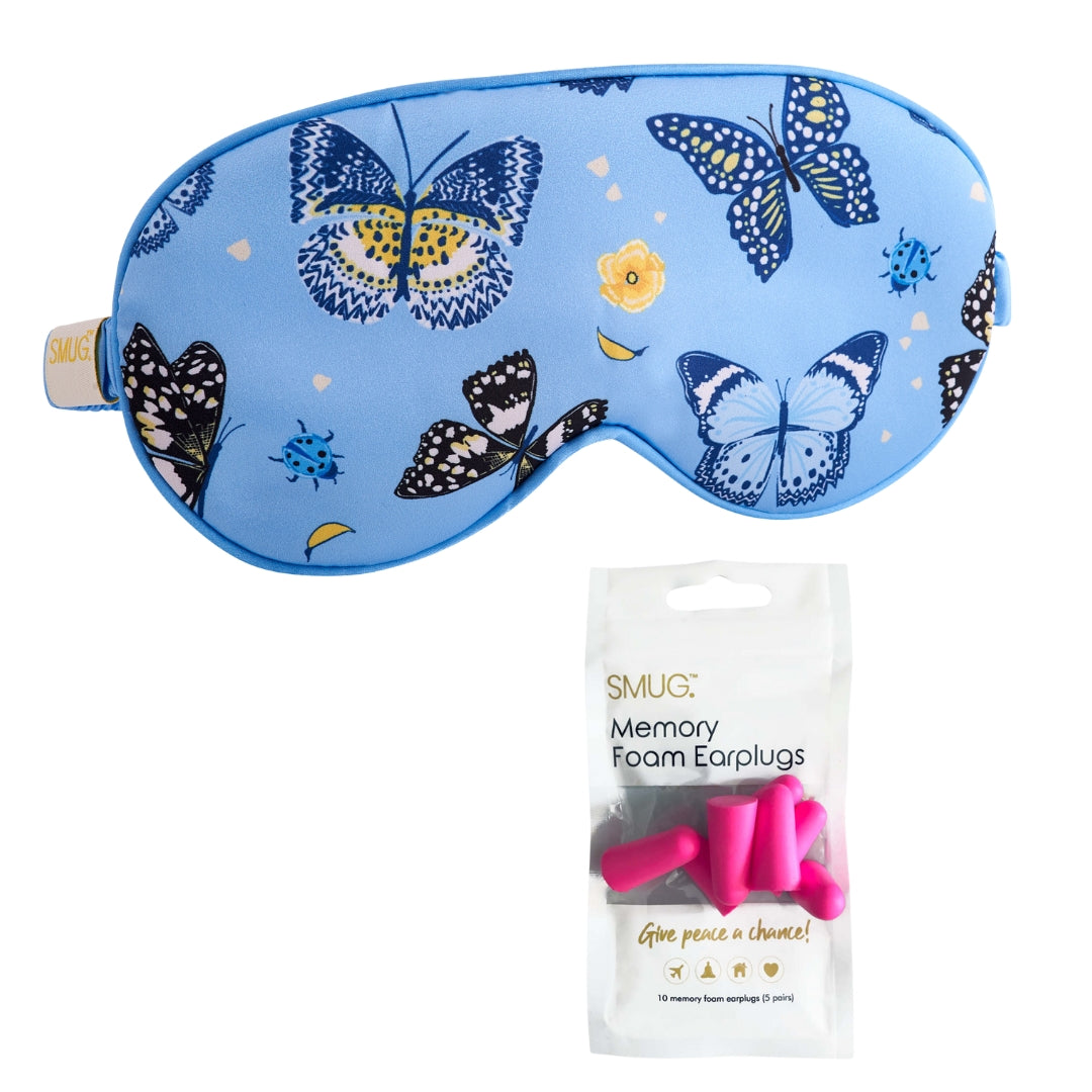 Luxury Satin Sleep Mask – Butterflies Print