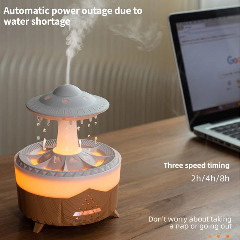 UFO Raindrop Water Diffuser and Humidifier - USB Aroma Mist Maker