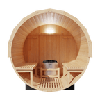 KOVE Outdoor Barrel Sauna – 1–2 Person Compact Garden Sauna with 4.5kW Heater