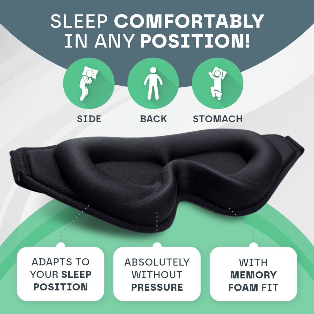 3D Sleep Eye Mask for Total Blackout and Comfort