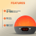 Smart Wake Up Alarm Clock Pro with Sunrise Simulation
