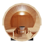 KOVE Outdoor Barrel Sauna – 3–4 Person Luxury Garden Sauna with 6kW Heater