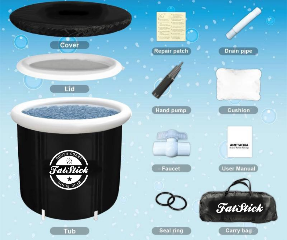 FatStick Recovery Ice Bath: Cold Water Therapy & Plunge Tub (Round/Oval)