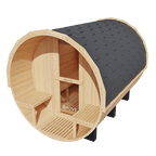 KOVE Outdoor Barrel Sauna – 5–6 Person Luxury Garden Sauna with 6kW Heater