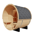 KOVE Outdoor Barrel Sauna – 1–2 Person Compact Garden Sauna with 4.5kW Heater