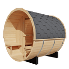KOVE Outdoor Barrel Sauna – 3–4 Person Luxury Garden Sauna with 6kW Heater