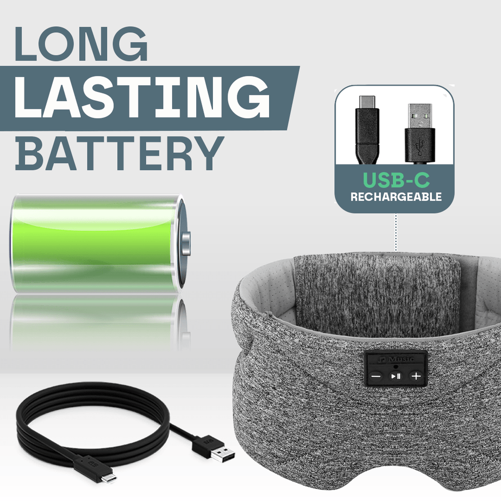Snooze Therapy Smart Bluetooth 360° Sleep Mask for Total Blackout