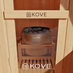 KOVE Outdoor Barrel Sauna – 1–2 Person Compact Garden Sauna with 4.5kW Heater