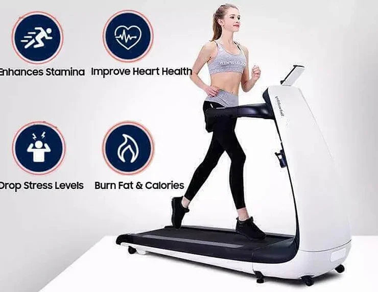 FujiHealth Foldable Smart Treadmill with LED Touch Screen