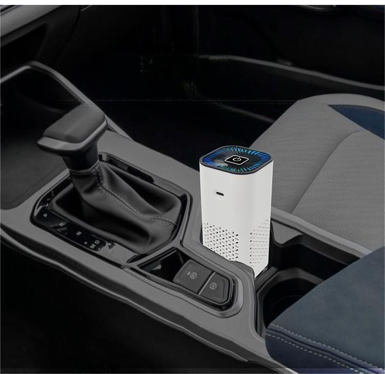 Portable Car Air Purifier - Negative Ion Generator for Smoke, Dust & Odors