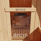 KOVE Outdoor Barrel Sauna – 3–4 Person Luxury Garden Sauna with 6kW Heater