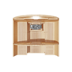 KOVE Outdoor Barrel Sauna – 1–2 Person Compact Garden Sauna with 4.5kW Heater