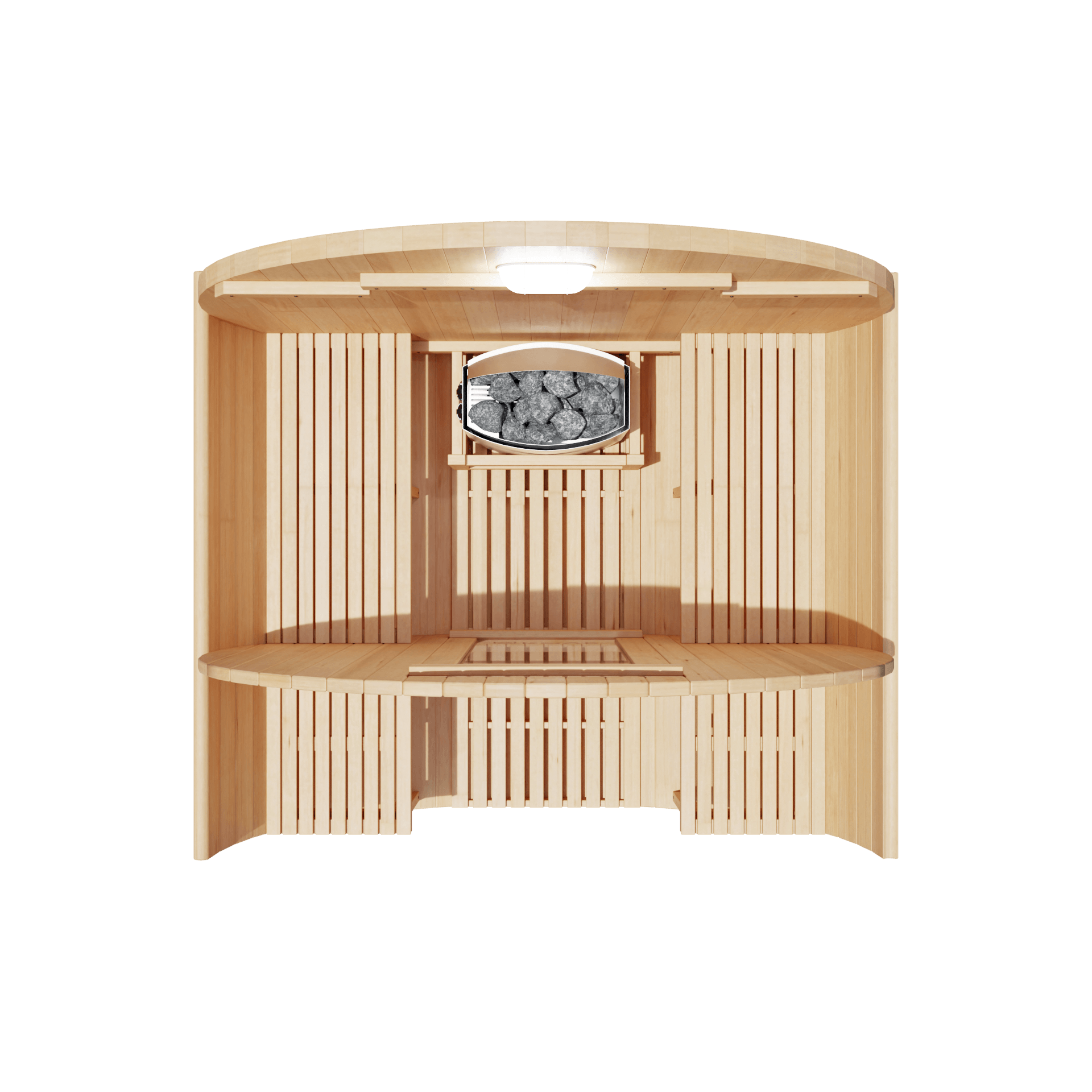KOVE Outdoor Barrel Sauna – 1–2 Person Compact Garden Sauna with 4.5kW Heater