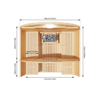 KOVE Outdoor Barrel Sauna – 1–2 Person Compact Garden Sauna with 4.5kW Heater