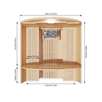 KOVE Outdoor Barrel Sauna – 3–4 Person Luxury Garden Sauna with 6kW Heater