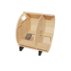 KOVE Outdoor Barrel Sauna – 1–2 Person Compact Garden Sauna with 4.5kW Heater