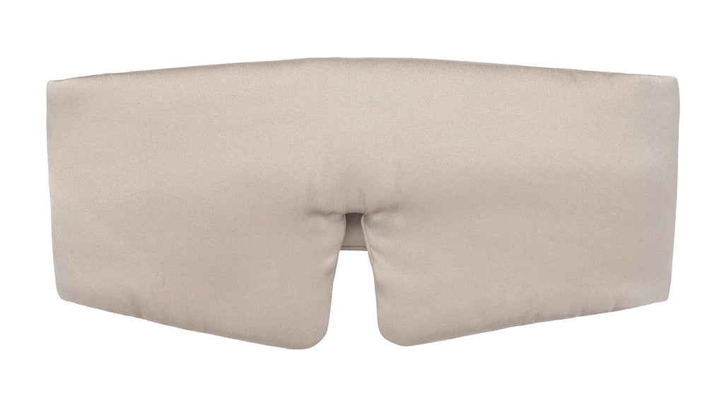 Soft Beige Silk Sleep Mask for Restful Sleep
