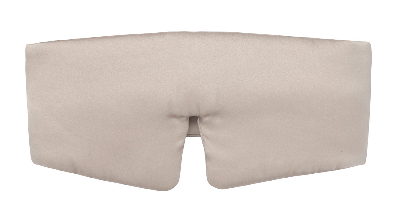 Soft Beige Silk Sleep Mask for Restful Sleep