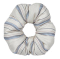 Oversized Striped Silk Scrunchie for Hair Protection