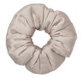 Oversized Organic Stretch Silk Scrunchie - Soft Beige